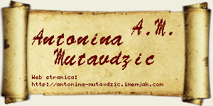 Antonina Mutavdžić vizit kartica